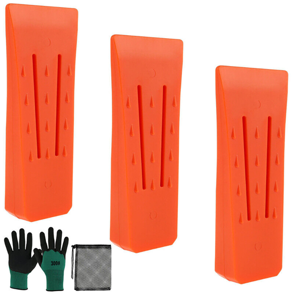 3Pcs Plastic Tree Felling Wedges Logging Cutting Cleaving Chainsaw Wedge Tool