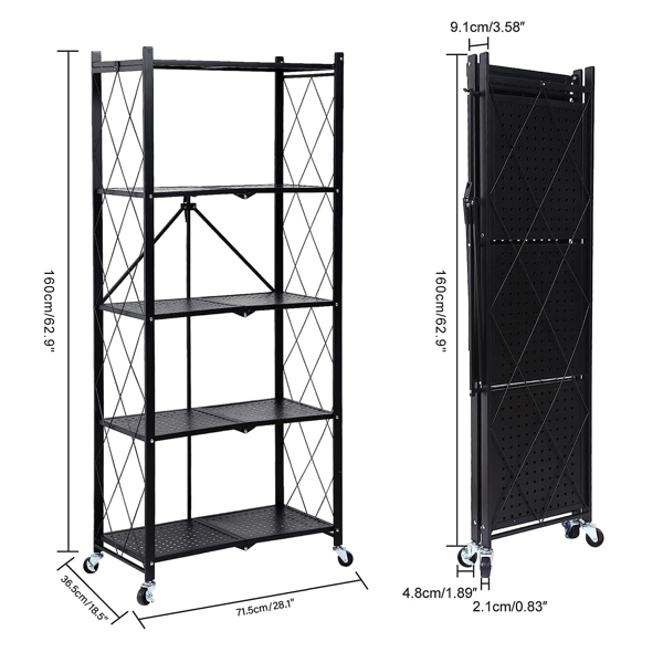 Garage Shelving Units, 5 Tiers Storage Shelves, Heavy Duty Metal Shelving Units for Storage, Kitchen, Office, Pantry