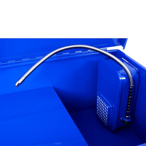 40 Gallon Parts Washer  24 Gallon Solvent Capacity 5 Gallon Per Minute Max Pump Output  Heavy Duty Steel Powder Coated blue