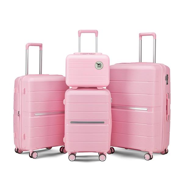 Luggage Sets 4 Piece(14/20/24/28) PP Lightweight & Durable Expandable suitcase