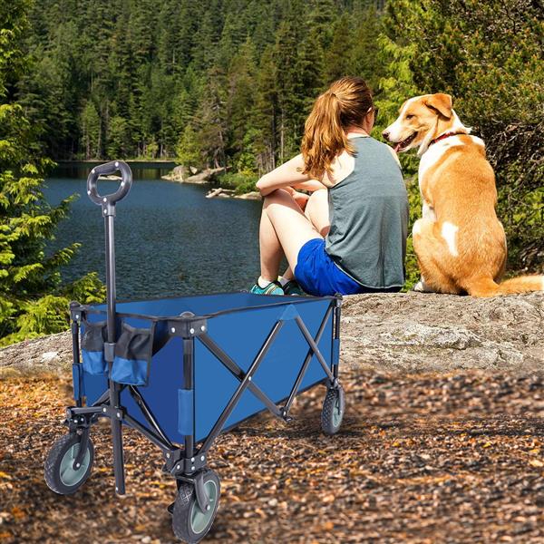 Utility Collapsible Folding Wagon Cart Heavy Duty Foldable, Beach Wagon