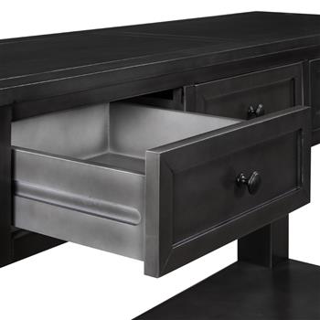 55\\'\\' Modern Console Table Sofa Table for Living Room with 3 Drawers and 1 Shelf (As Same As WF299185AAB)