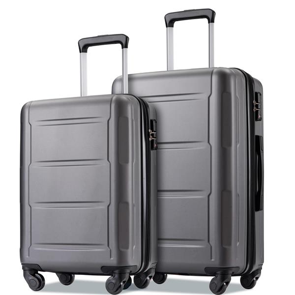 Expanable Spinner Wheel 2 Piece Luggage Set ABS Lightweight Suitcase with TSA Lock 20inch+28inch