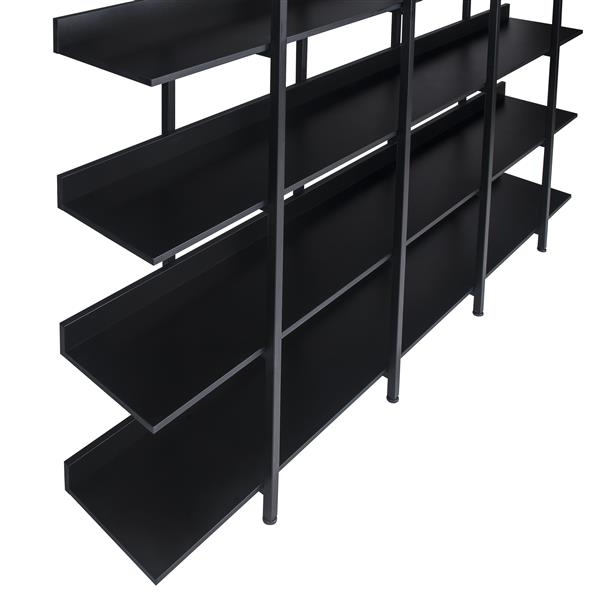 [VIDEO] 5 Tier Bookcase Home Office Open Bookshelf, Vintage Industrial Style Shelf with Metal Frame, MDF Board