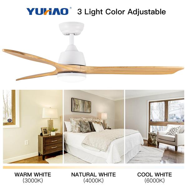 52 In.Intergrated LED Ceiling Fan Lighting with Remote Control