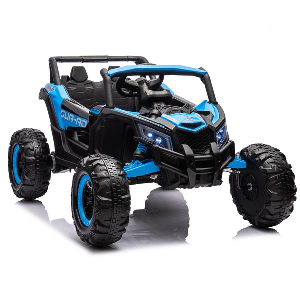 12V Ride On Car with Remote Control,UTV ride on for kid,3-Point Safety Harness, Music Player (USB Port/Volume Knob/Battery Indicator), LED Lights, High-Low Speed Switch - Off-Road Adventure for Kids