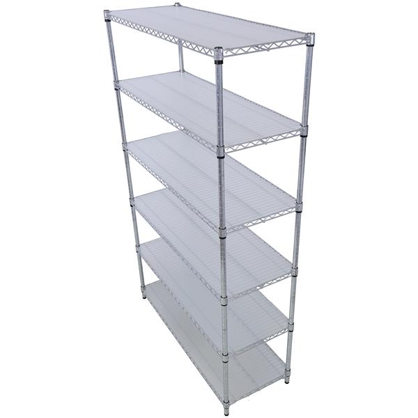 6 Tier 6000lbs Capacity NSF Metal Shelf Wire Shelving Unit, Heavy Duty Adjustable Storage Rack with Wheels & Shelf Liners for Commercial Grade Utility Steel Storage Rack, chrome- 84"H x 48"L x 20"D