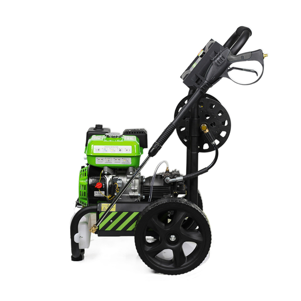 110V 2600PSI 4.8kW with drum winder, gasoline high-pressure cleaner, 5 nozzles+foam kettle