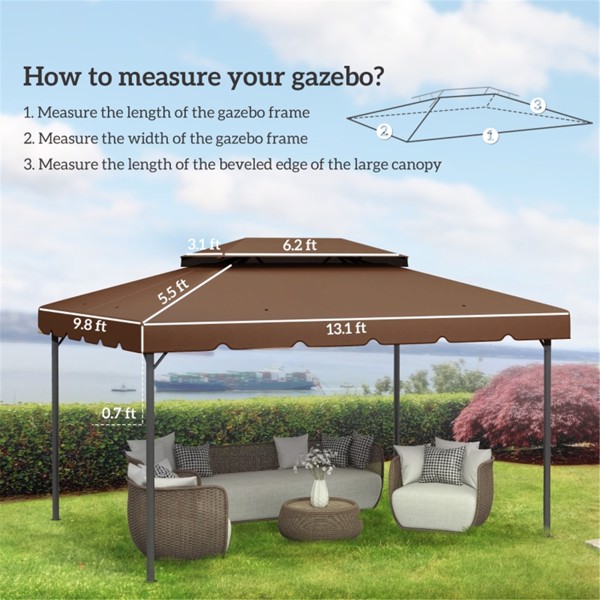 Gazebo Replacement Canopy -AS ( Amazon Shipping)（Prohibited by WalMart）