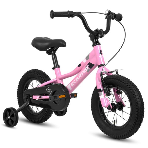 Kids' Bike 12 Inch Wheels, 1 - Speed Boys Girls Child Bicycles  For 2 - 4 Years ,With Removable Training Wheels Baby Toys,Front V Brake, Rear Holding Brake