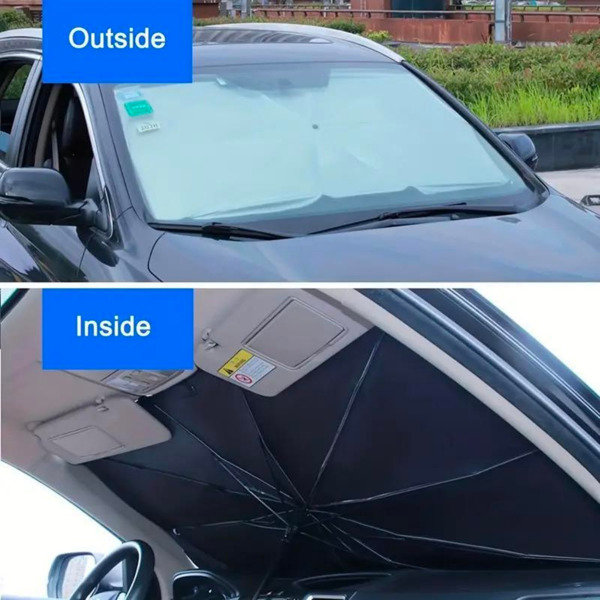 Auto Windshield Sunshade, Foldable Reflective Sunshade for Car Front Window, Blocks UVs Rays, Heat Insulation, Keep Vehicle Cool(No shipments on weekends, banned from Amazon)