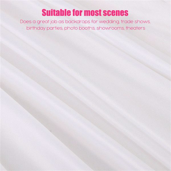 3MX3M White Stage Wedding Party Backdrop Photography Background Drape Curtains