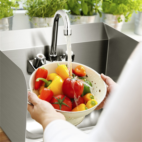 Wall mounted sink with faucet