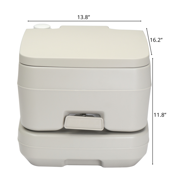 10L Portable Removable Flush Toilet with Double Outlet