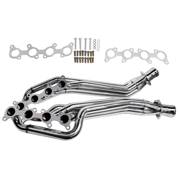 Stainless Steel Exhaust Header Set Polished for 2011-2016 Mustang GT 5.0L/V8