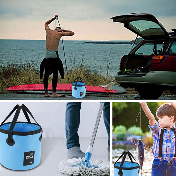 20L Folding Water Bucket Collapsible Wash Basin Camping Outdoor Storage Bucket