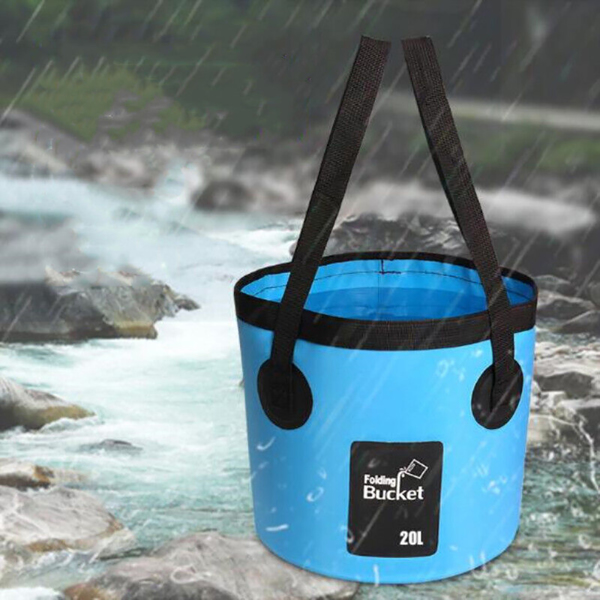 20L Folding Water Bucket Collapsible Wash Basin Camping Outdoor Storage Bucket