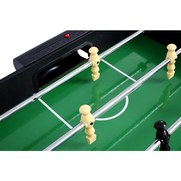 5-in-1 Multi-Game Table - Billiards, Push Hockey, Foosball, Ping Pong, and Basketball black/red