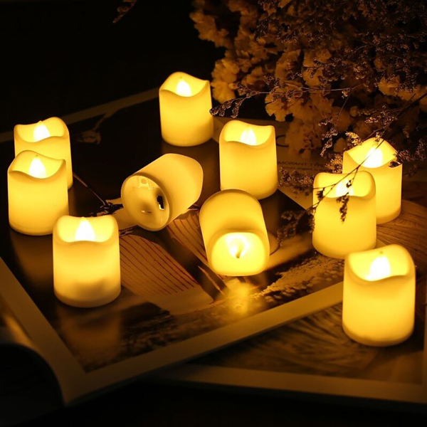 24PCS Led Tea Lights Candles LED FLAMELESS Battery Operated Wedding XMAS UK