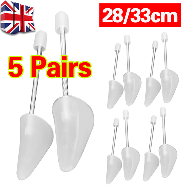 5Pairs Adjustable Shoe Trees Plastic Tree Maintain Shape Shoes Footwear White