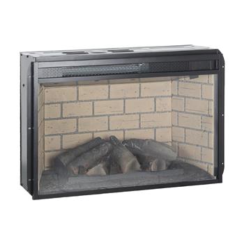 26 inch infrared quartz heater fireplace insert -woodlog version with brick