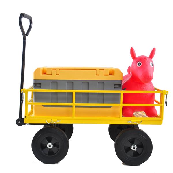 Tools cart Wagon Cart Garden cart trucks make it easier to transport firewood  Yellow