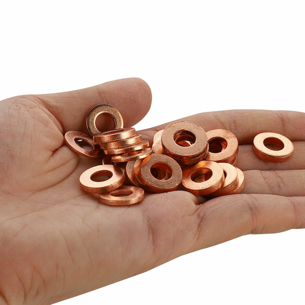 300Pcs Copper Diesel Injector Washers Fuel Set Seal Rings Assortment Kit UK