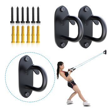 3-piece wall-mounted exercise anchor, resistance band wall hook, home gym installation anchor, physical therapy yoga fitness exercise, ceiling mounted hook exercise station for weight bands, strength 
