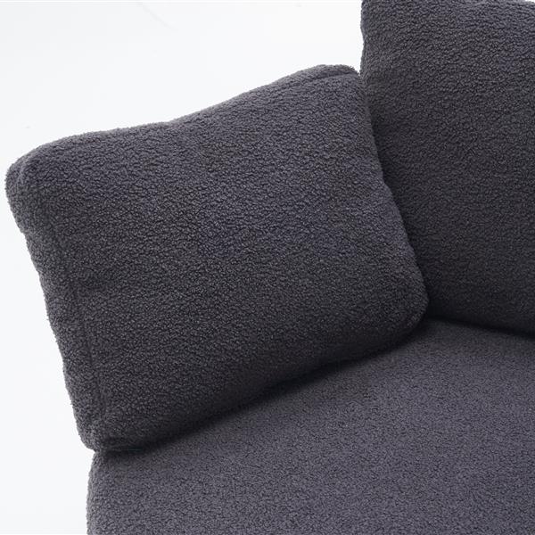 Fabric Swivel And Storage Chair With Back Cushion For Living Room,Dark Gray