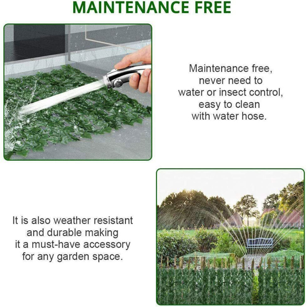 3m Artificial Hedge Fake Ivy Leaf Garden Fence Privacy Screening Roll Wall Panel