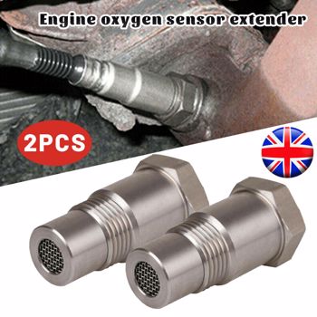 2Pc Car CEL O2 Oxygen Sensor Spacer Adapter Catalytic Converter Fix Engine Light
