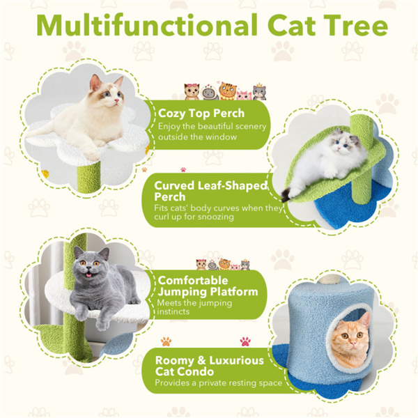  4-Tier Cute Cat Tree   ﻿