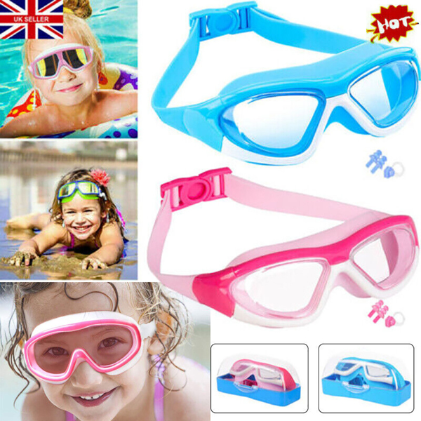 Children's anti-fog swimming goggles pink swimming pool goggles suitable for teenagers and children swimmers hot sale