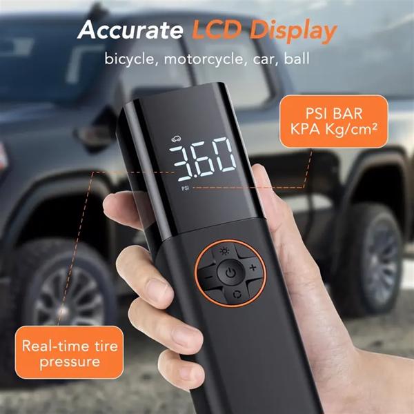  Multifunctional Car Inflation Pump Mini Intelligent Handheld Car Portable Inflation Pump Digital Display Fast Charging Wireless Inflation Pump