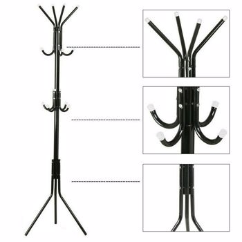 Coat Stand Coat/Hat/Jacket/Umbrella Floor Standing Rack Clothes Hanger Hooks UK