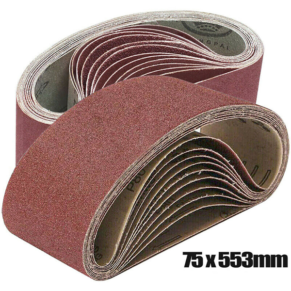 24Pack Sanding Belts 75X533 mm Mixed Grade 60 80 120 Grit Bosch Makita Sander UK