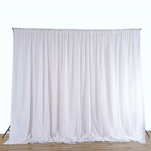 3MX3M White Stage Wedding Party Backdrop Photography Background Drape Curtains