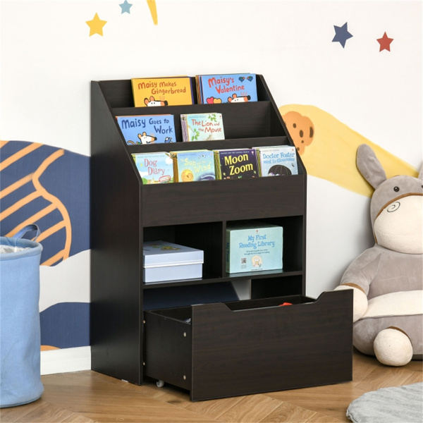 Kids Shelf Book/Storage Cabinet-Brown