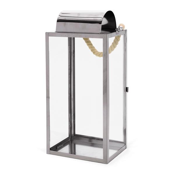 19"H STAINLESS STEEL LANTERN