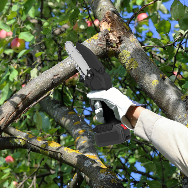 Mini 4In&6In Two Sizes Chainsaws Super Handheld Rechargeable Chain Saw With mini chain saw is an excellent tool Small Electric Chainsaws Battery Powered For Wood/Trees Cutting No shipments on weekend