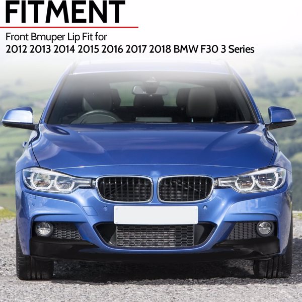 Front Bumper Lip Fit for 2012-2018 BMW F30 3 Series M, Lower Sport Air Spoiler Lip Chin Body Kit