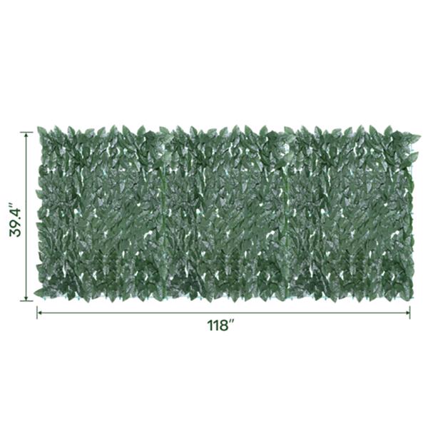 3m Artificial Hedge Fake Ivy Leaf Garden Fence Privacy Screening Roll Wall Panel