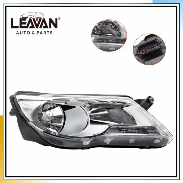 For 2009-2011 Volkswagen Tiguan SUV Headlight Headlamp Halogen Passenger Side