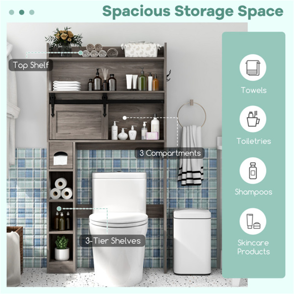 Toilet Storage Cabinet Gray