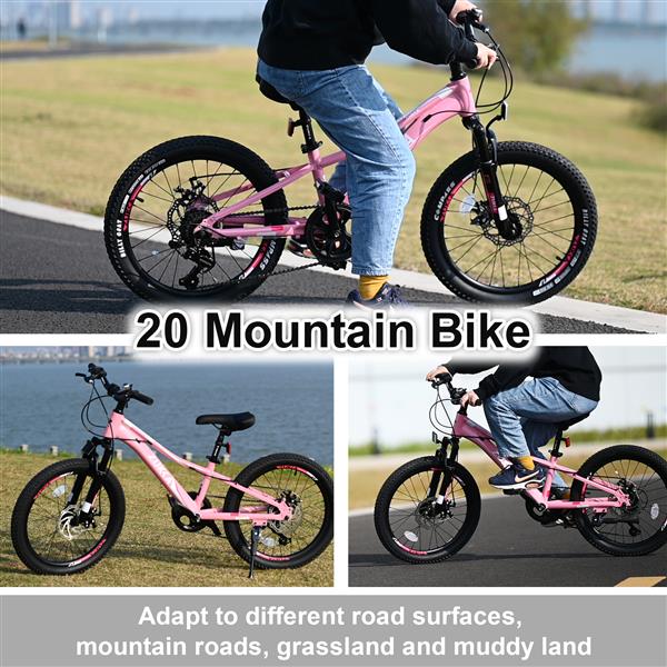 Mountain Bike for Girls and Boys  Mountain 20 inch 7-Speed bike