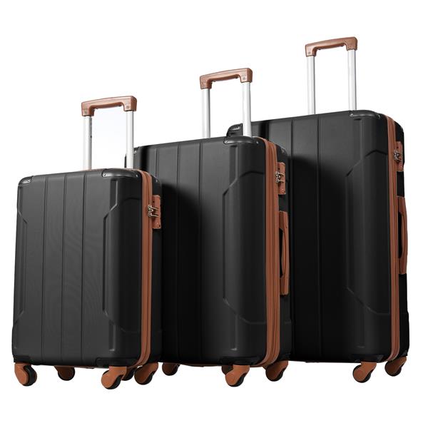 Hardshell Luggage Sets 3 Pcs Spinner Suitcase with TSA Lock Lightweight 20''24''28''