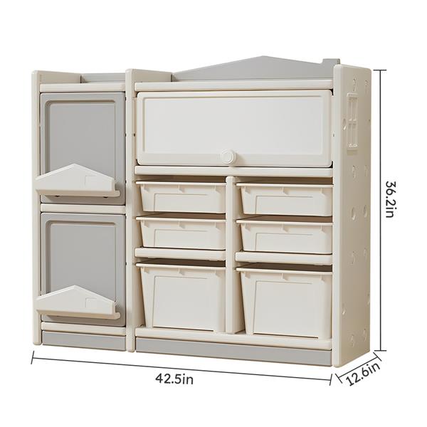 Multilayer storage,Toy picture book storage Children's floor shelf Building blocks Plastic storage cabinet Car clutter organizer basket.