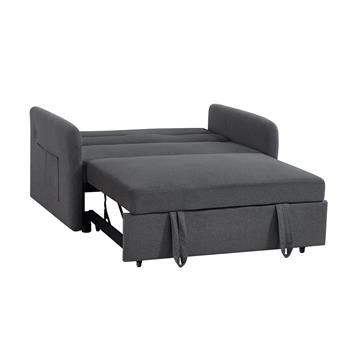 Twins Sofa Bed Grey Fabric