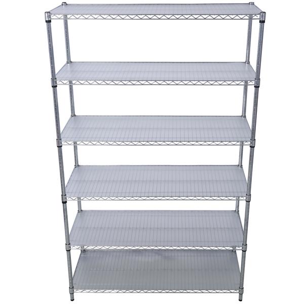 6 Tier 6000lbs Capacity NSF Metal Shelf Wire Shelving Unit, Heavy Duty Adjustable Storage Rack with Wheels & Shelf Liners for Commercial Grade Utility Steel Storage Rack, chrome- 84"H x 48"L x 20"D