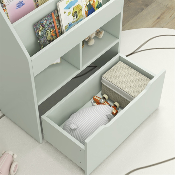 Kids Shelf Book/Storage Cabinet-Pale Green 